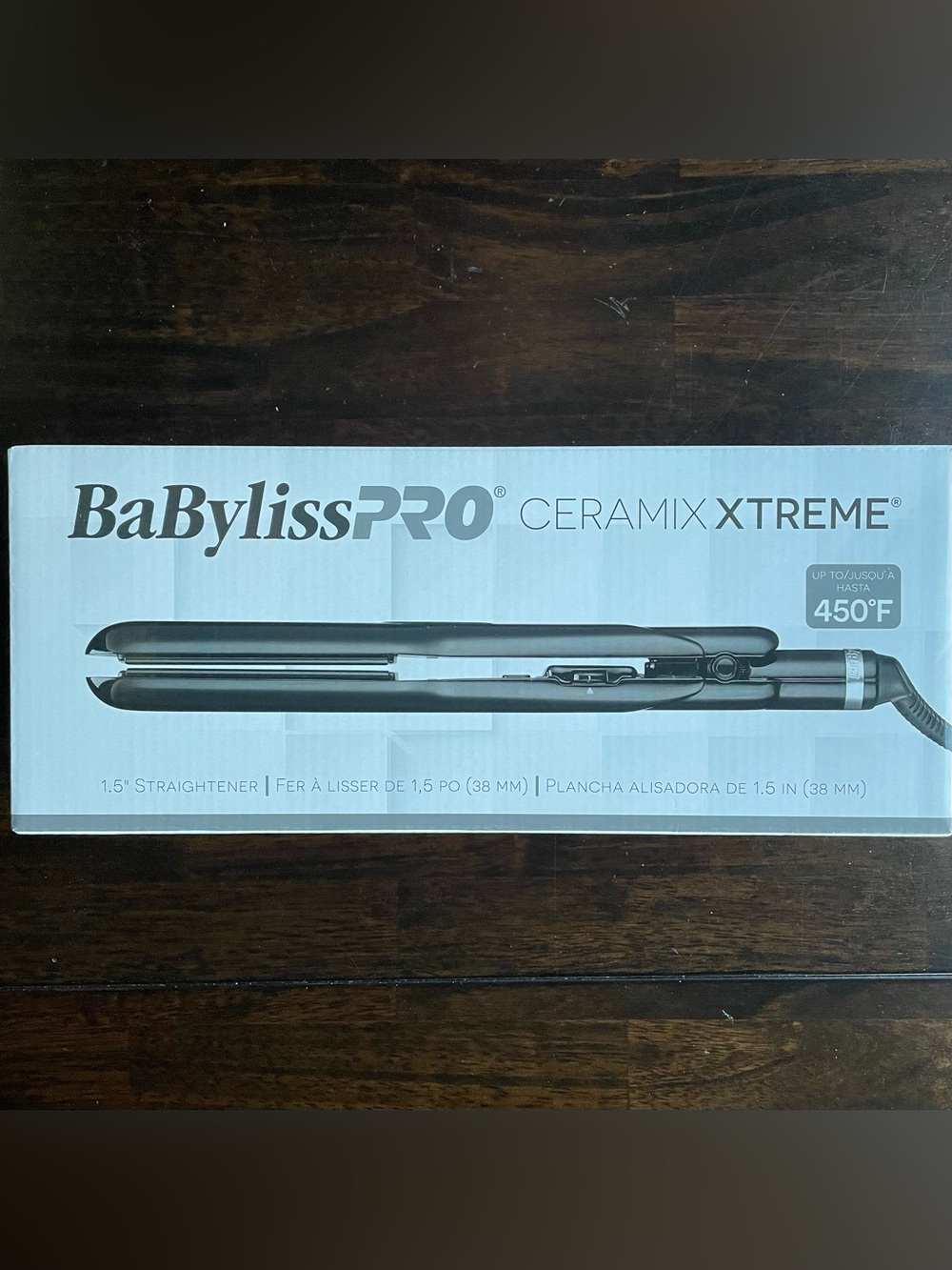 BaByliss PRO Ceramix Xtreme Ceramic 1.5" Straightener Flat Iron Black 450°F NEW
